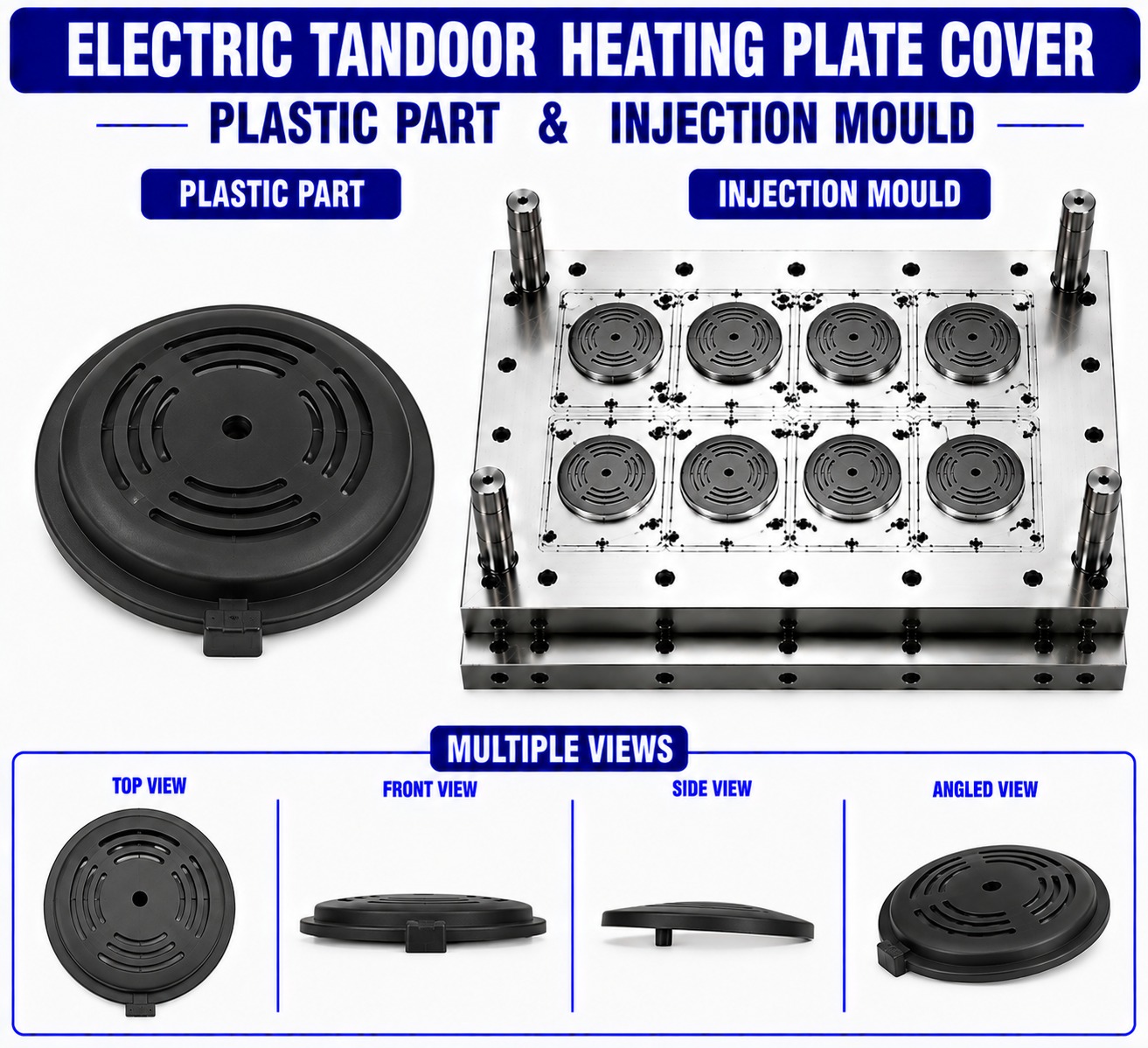 Electric Tandoor Plastic Heating Plate Cover Mould and Moulding Service